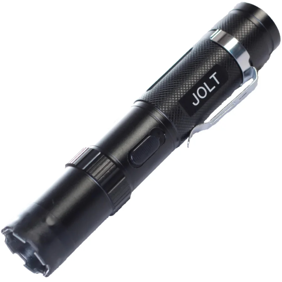 JOLT POLICE TACTICAL RECHARGEABLE STUN GUN FLASHLIGHT 75M