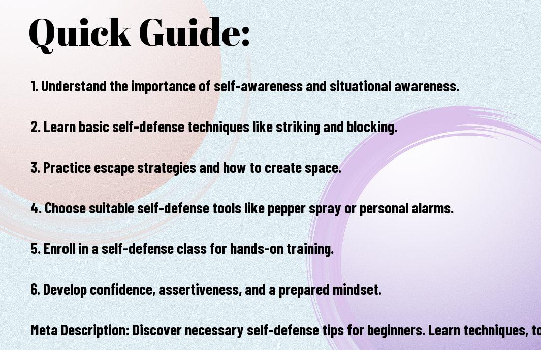 Self-defense for beginners