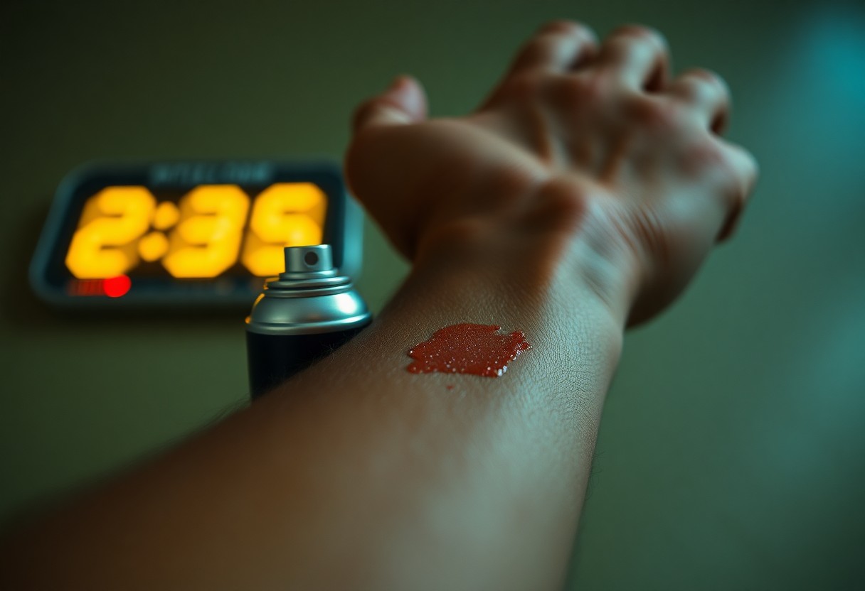 how long does pepper spray last on skin